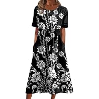 Maxi Dress for Women 2023 with Sleeves Summer Plus Size Long Birthday Outfits Sexy Beach Vacation Party Casual Bohemian Dress