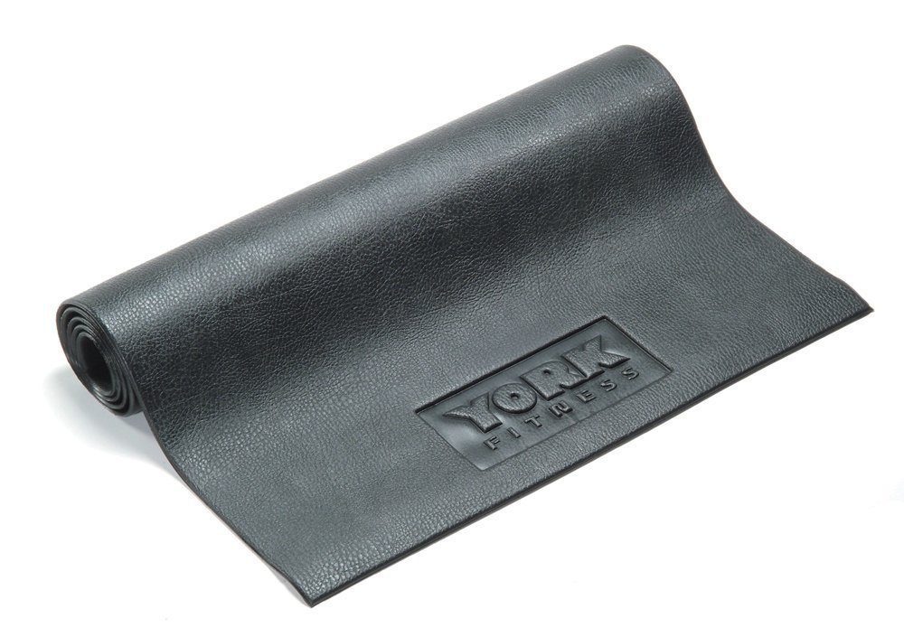 York Fitness Equipment and Exercise Mat - Non-slip Rubber Gymnastic mats,Exercise Camping Mats – For Yoga, Treadmills, Benches, Cycles, Rowers and Cross Trainers – Large – 182cm/76cm