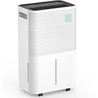 ZAFRO Dehumidifiers for Home, Bathroom, Bedroom, 45 Pints (50 Pint Under 90°F/90% RH) Dehumidifier with Auto Defrost, 4L Water Tank, 3 Colors LED Light, White