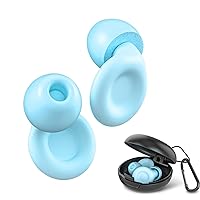 Ear Plugs for Sleeping Noise Cancelling,Yawsoy 2 Pairs of Reusable Silicone Ear Plugs for Noise Reduction 25-35dB with 14 Silicone/Foam Ear Tips,Earplugs for Concert,Snoring Blocking,Motorcycle(Blue)