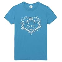 Faith Hope Love Heart Printed T-Shirt