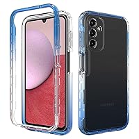 Case Compatible with Samsung Galaxy A14 4G/A14 5G,Ultra Slim Shockproof Protective Phone Case,Anti-Scratch Translucent Back Cover,TPU and Hard PC Phone Case for A14 4G/A14 5G (Color : Blue)