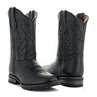 Soto Boots Kid's Round Toe Boots, Geniune Leather Kid's Cowboy Boots, Toddler Western Boots, K4004 (,)