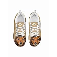 Artist Unknown Cute Dachshund Dog Print Men's Casual Sneakers
