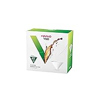 V60 Paper Coffee Filters, Size 01, White, 100ct Boxed