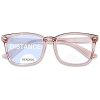 OPTOFENDY Bifocal Reading Glasses for Women Men, Blue Light Blocking Computer Readers with Anti Glare/Eyestrain