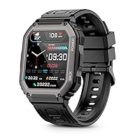 Military Smart Watches for Men with Bluetooth Call(Answer/Dial Calls) Tactical Outdoor Sports 100+Smartwatch for Android and iPhone 5ATM Waterproof Watch with 1.8'' Big Screen Fitness Tracker