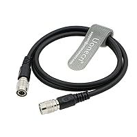 Hirose 4 pin Male to 4 pin Female Power Cable for Microscope Harness and Camera