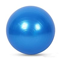 Exercise Ball for Yoga, Fitness, Balance Stability, Extra Thick Professional Grade Balance & Stability Ball - Anti Burst, Workout Program 2020 (Blue, 45cm)