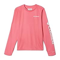 Columbia Youth Unisex Fork Stream Long Sleeve Shirt, Camellia Rose, XX-Small