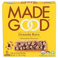 MadeGood Chocolate Banana Granola Bars, 5 Healthy Snack Bars, 0.85 oz