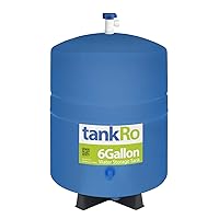 – RO Water Filtration System Expansion Tank – 6 Gallon Water Tank -– Compact Reverse Osmosis Water Storage Pressure Tank with Free 1/4