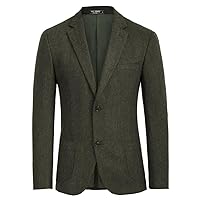 PJ PAUL JONES Men's Herringbone Blazer Coat Wool Blend Blazers Notch Lapel Two Button Suit Jackets