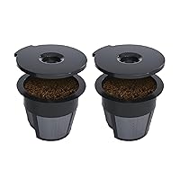 Reusable K Cups, 2 Pack Universal Coffee Filters for Keurig, Cuisinart, & Mr. Coffee Brewers – Stainless Steel Mesh, BPA Free