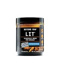 BEYOND RAW LIT | Clinically Dosed Pre-Workout Powder | Contains Caffeine, L-Citruline, and Beta-Alanine, Nitrix Oxide and Preworkout Supplement | Jolly Rancher Blue Raspberry | 30 Servings