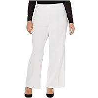 Womens Solid Casual Wide Leg Pants