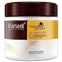 Collagen Hair Treatment Deep Repair Conditioning Argan Oil Collagen Hair Mask Essence for Dry Damaged Hair All Hair Types 16.90 oz 500ml