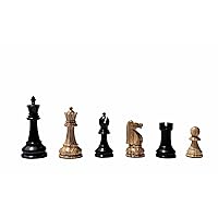 The Chess Empire- 1972 Champions Fischer Spassky Series Luxury Wood Staunton Chess Pieces Compress Wood & Ebonized 3.75