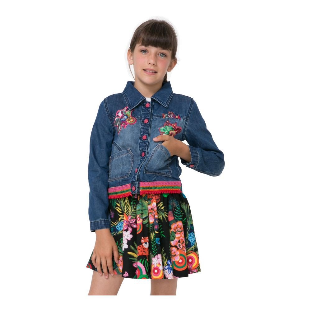 Desigual Girls' Denim Jacket Puqui, Sizes 5-14