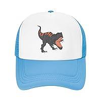Boys' Dinosaur Trucker Hats Adjustable Mesh Little Kids Baseball Caps