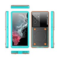 360 Full Cover Shockproof Underwater Photography Touch Screen Waterproof Phone Cases with Lanyard for Snorkeling, Swimming, for 6.9 Inch Below Smartphone