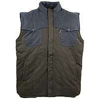 Outback Trading Men's Walker Durable Casual Western Classic Fit Lightweight Outdoor 2-Way Zipper Vest with Multiple Pockets