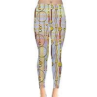 CowCow Womens Ethnic Texture Vintage Bead Vintage Chain Print Casual Stretch Leggings, XS-5XL