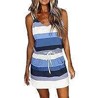 Casual Dresses for Women 2024 Casual Summer Tank Dress Sundresses Trendy Sleeveless Cami Spaghetti Strap Mini Dresses