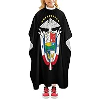 Coat of Arms of Republic of Panama. Haircut Apron Cute Hair Cutting Styling Barber Cape Cloth Gown for Girls Boys