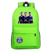 Soccer Stars Casual Rucksack-Kylian Mbappe&Messi&Neymar Student Bookbag PSG Graphic Knapsack for Teen