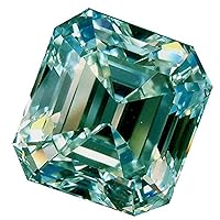 Loose Moissanite 1-10 Carat, Blue Color Diamond, VVS1 Clarity, Asscher Cut Brilliant Gemstone for Making Engagement/Wedding/Ring/Jewelry/Pendant/Earrings/Necklace Handmade Moissanite