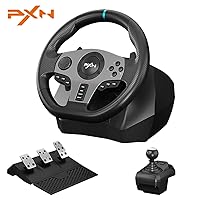 PXN Gaming Racing Wheel V9 Xbox Steering Wheel 270/900° Car Simulation with Pedal and Shifter, Paddle Shifters Driving Wheel for PS4, Xbox One, Xbox Series X|S, PC, Switch