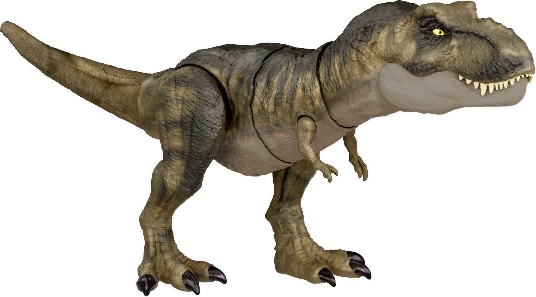 Mattel Jurassic World Toys Dominion Thrash â€˜N Devour Tyrannosaurus Rex Action Figure with Sound & Motion, T Rex Dinosaur Toy