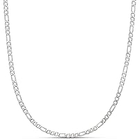 Amazon Essentials 14k Gold or Sterling Silver Plated Figaro Chain 16