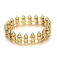 Stainless steel men's bullet bracelet titanium steel jewelry punk motorcycle accessories