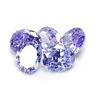 Simulated Purple Cubic Zircon Gemstone Total 20 to 25 Carat 5 Pcs Lot Astrology Oval Stone