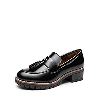 DREAM PAIRS Womens Loafers, Slip On Platform Chunky Penny Heeled Loafers for Women Dressy and Work, Business Casual Shoes for Women