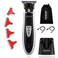 T Shaper | Professional Barber Trimmer Hair Clippers for Men (90 Min Run Time) Cordless Hair Trimmer Zero Gapped Liner Beard Trimmer | ST5210 Silver