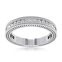 0.76 ct Princess and Round Cut Diamond Wedding Band Ring in Platinum