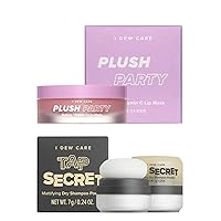 I DEW CARE Tap Secret | Mattifying Dry Shampoo Powder + Plush Party Lip Balm Bundle
