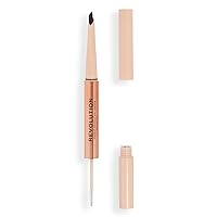 Makeup Revolution, Fluffy Brow Filter Duo, Brow Pencil & Eyebrow Gel, Available in 5 Shades, Granite, 1pc