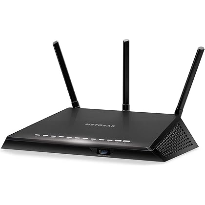 NETGEAR Nighthawk Smart Wi-Fi Router, R6700 - AC1750 Wireless Speed Up to 1750 Mbps | Up to 1500 Sq Ft Coverage & 25 Devices | 4 x 1G Ethernet and 1 x 3.0 USB Ports | Armor Security