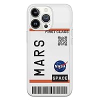 PadPadStore NASA Phone Case Compatible with iPhone 14 Pro Clear Flexible Silicone Mars Cover Shockproof Protector Bumper