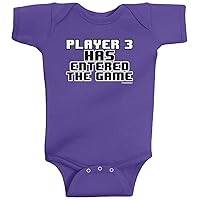 Threadrock Baby Girls' Player 3 Has Entered the Game Infant Bodysuit