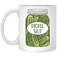 Pickle Slut Mug - Pickles Juice Lover Gift - Pickle Jar Cup - Pickle Lover Gift For Girl - Funny Humor Pickle Cute Pickles Gifts For Girlfriend 11oz