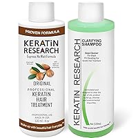 Brazilian Keratin Hair Treatment Straightening Complex Blowout 2x 120ml LONG Lasting Keratin Treatment with Argan Oil Straightening Smoothing Professional Results Keratina Keratin Research