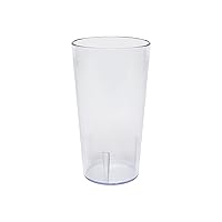 Thunder Group PLTHTB012C Tumbler, 12 oz., Textured Exterior, Scratch and Impact Resistant, Stackable, Dishwasher Safe, Plastic, Clear, Pack of 12