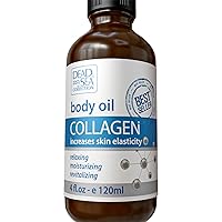 Dead Sea Collection Body Oil for Dry Skin - Collagen & Vitamin E Moisturizing Oil - Anti-Aging and Skin Elasticity Support - (4 fl.oz)