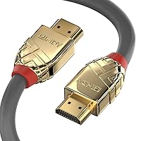 Lindy 7.5m Standard HDMI Cable, Gold Line, Premium Design, Gold Plated, with Ethernet, 4K 30Hz HDMI 2.0 10.2G 3D 1080p 120Hz 144Hz HDR ARC CEC ATC Tested TV OLED Monitor Xbox PS4 PS5 Blu-ray Soundbar