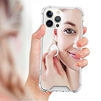 LUVI Compatible with iPhone 15 Pro Mirror Case Cute for Women Girls Silicone Bumper Slim Ultra Thin Corner Protection Case Shockproof Design Fashion Luxury Cover Silver